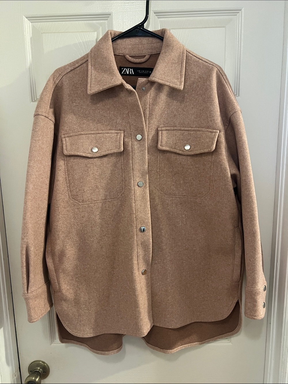 ZARA Women's Wool like-Blend Shacket, sz medium